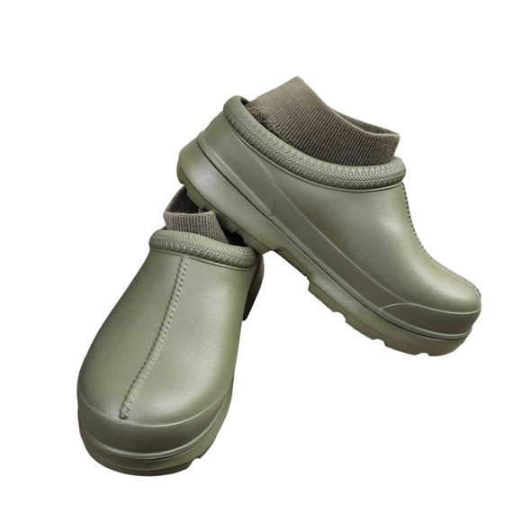 UGG Tasman Platform Clogs Olive Green Women's Slides Mules Comfy Cozy Size 9 - Picture 1 of 12